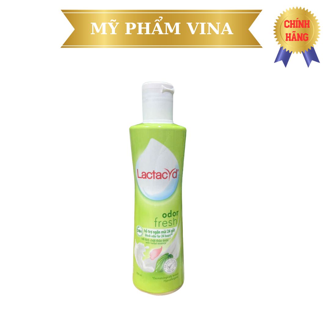 Dung dịch vệ sinh phụ nữ Lactacyd odor fresh Trầu Không - Giúp bảo vệ, giữ ẩm, ngăn mùi vùng nhạy cảm 250ml 1