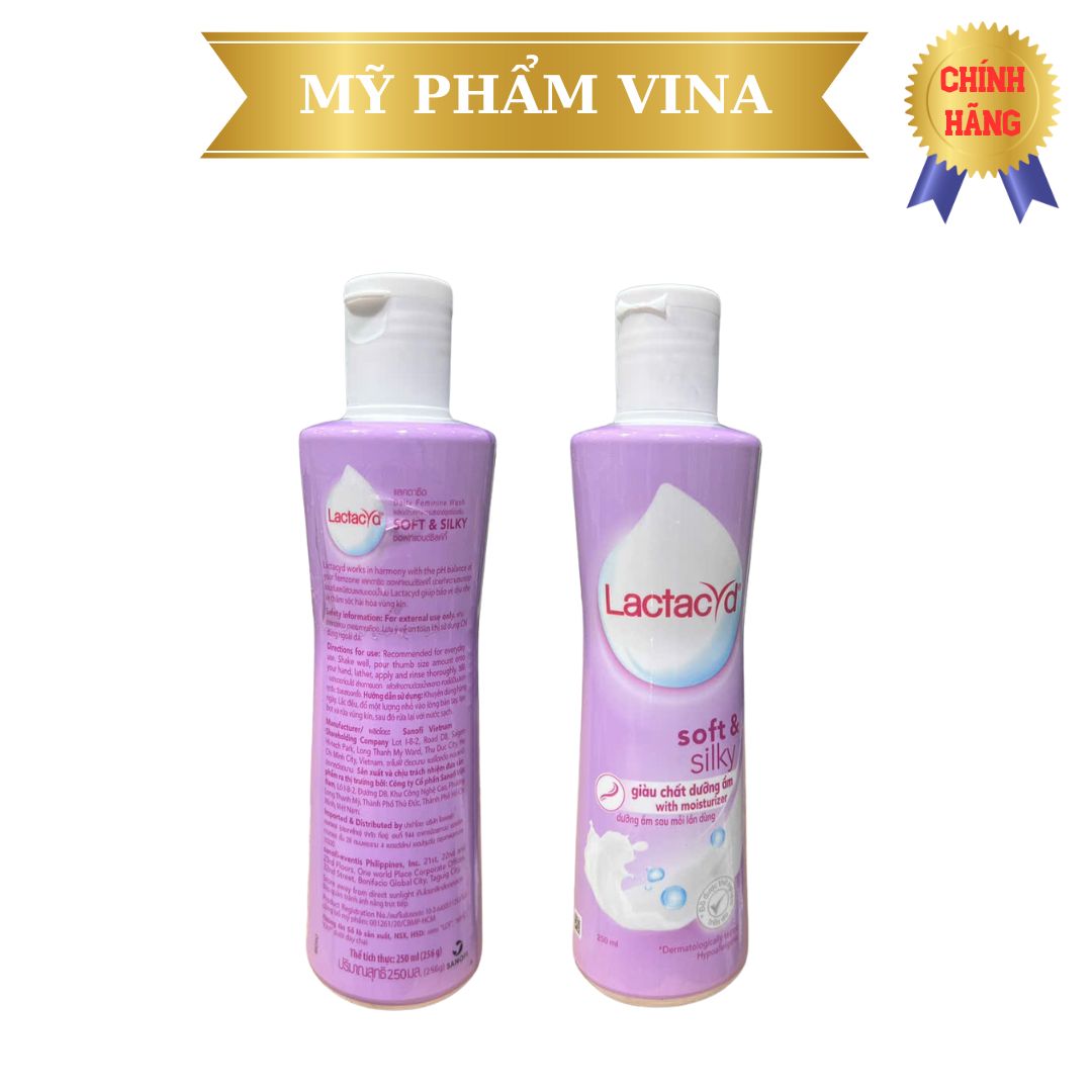 Dung dịch vệ sinh phụ nữ lactacyd soft & silky -  (250ml) 2