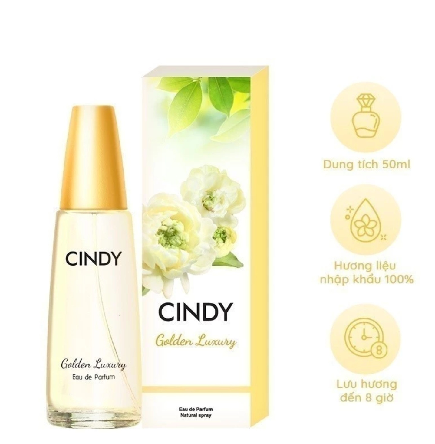 Nước hoa nữ Cindy Golden Luxury mùi hương sang trọng quyến rũ 50ml 1
