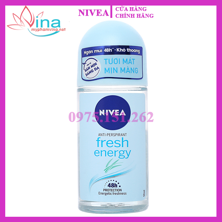 Lăn Khử Mùi Nivea Energy Fresh Tươi Mát Mịn Màng 50ml 1