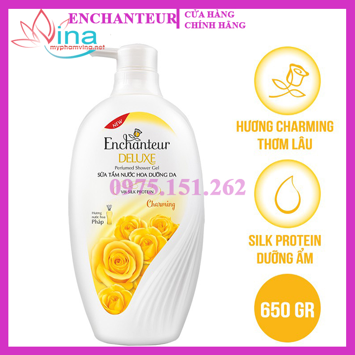 Sữa Tắm Nước Hoa Enchanteur Charming 650g 1