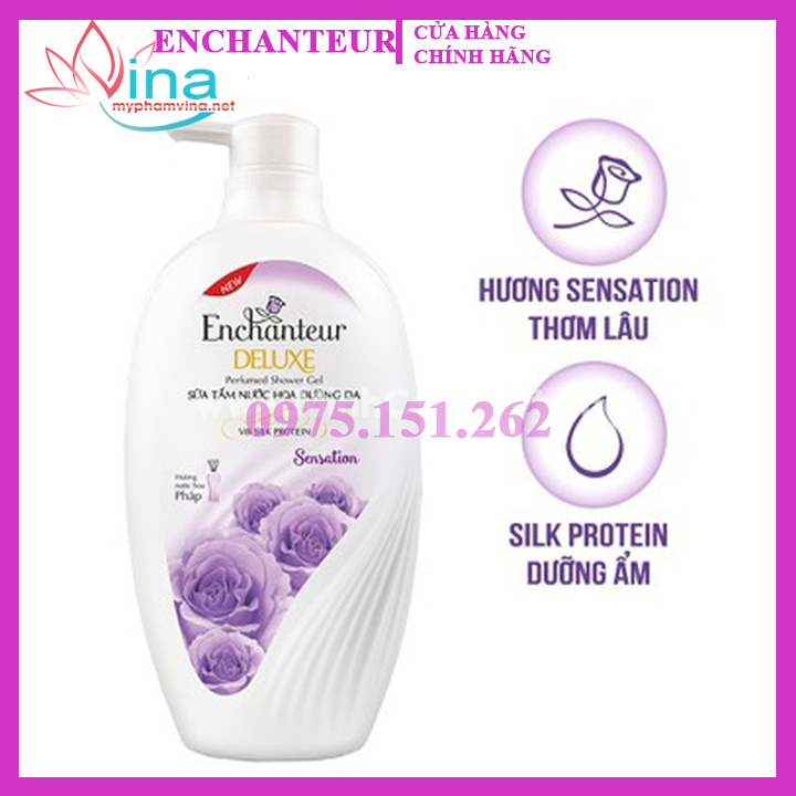 Sữa tắm Enchanteur sensation dưỡng da hương nước hoa 650g ( màu tím ) 1