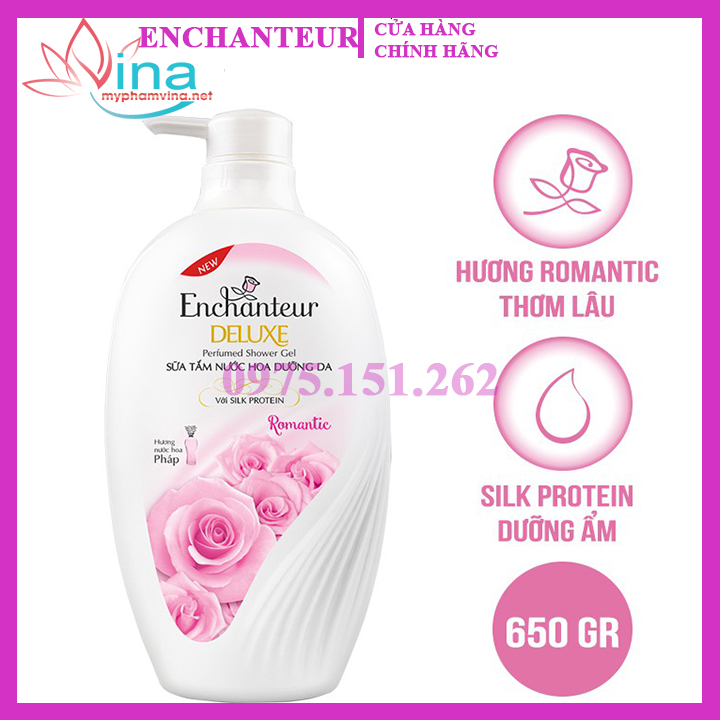 Sữa Tắm Nước Hoa Enchanteur Romantic 650g 1