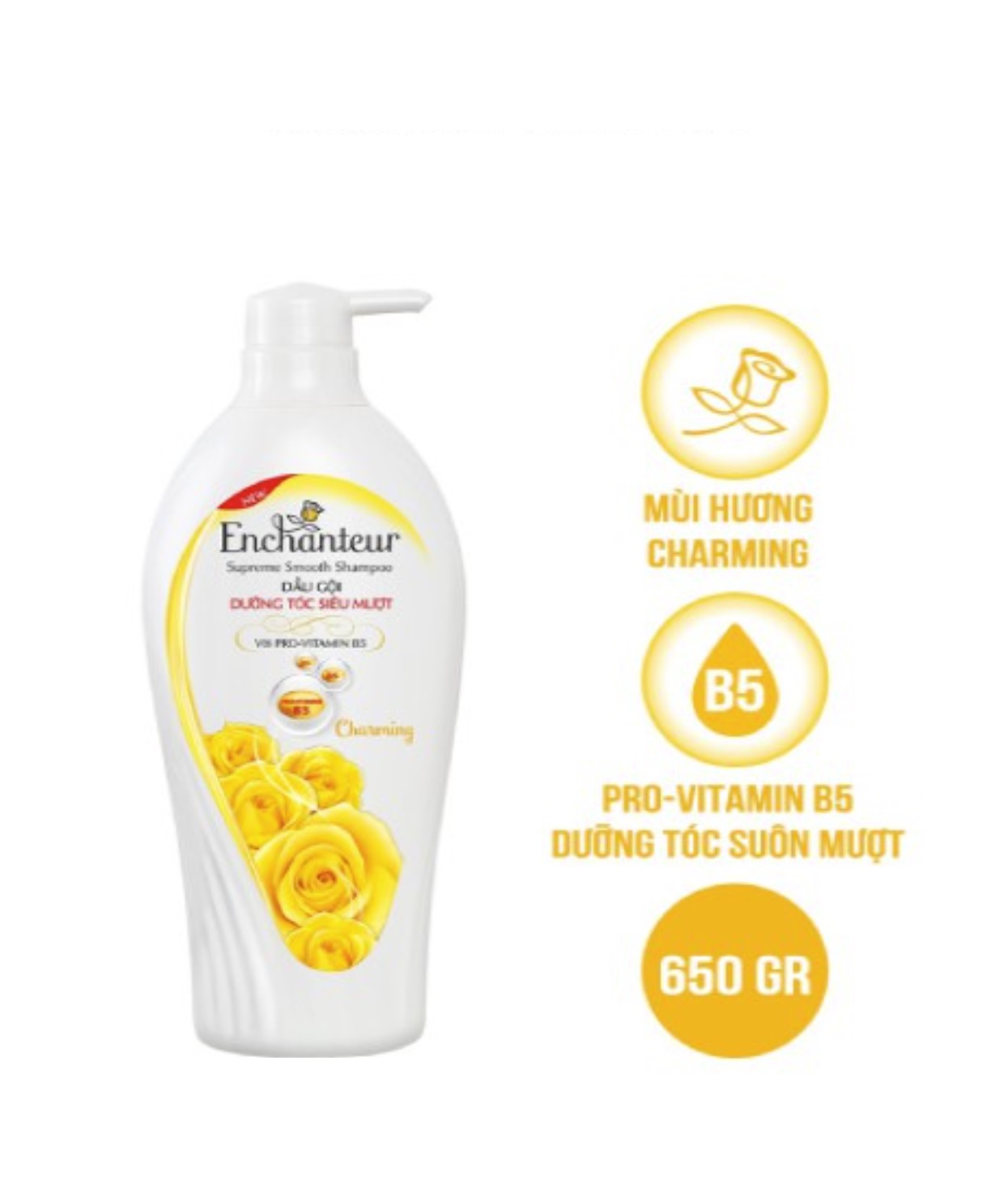 Dầu gội dưỡng tóc siêu mượt Enchanteur Charming 650ML 2