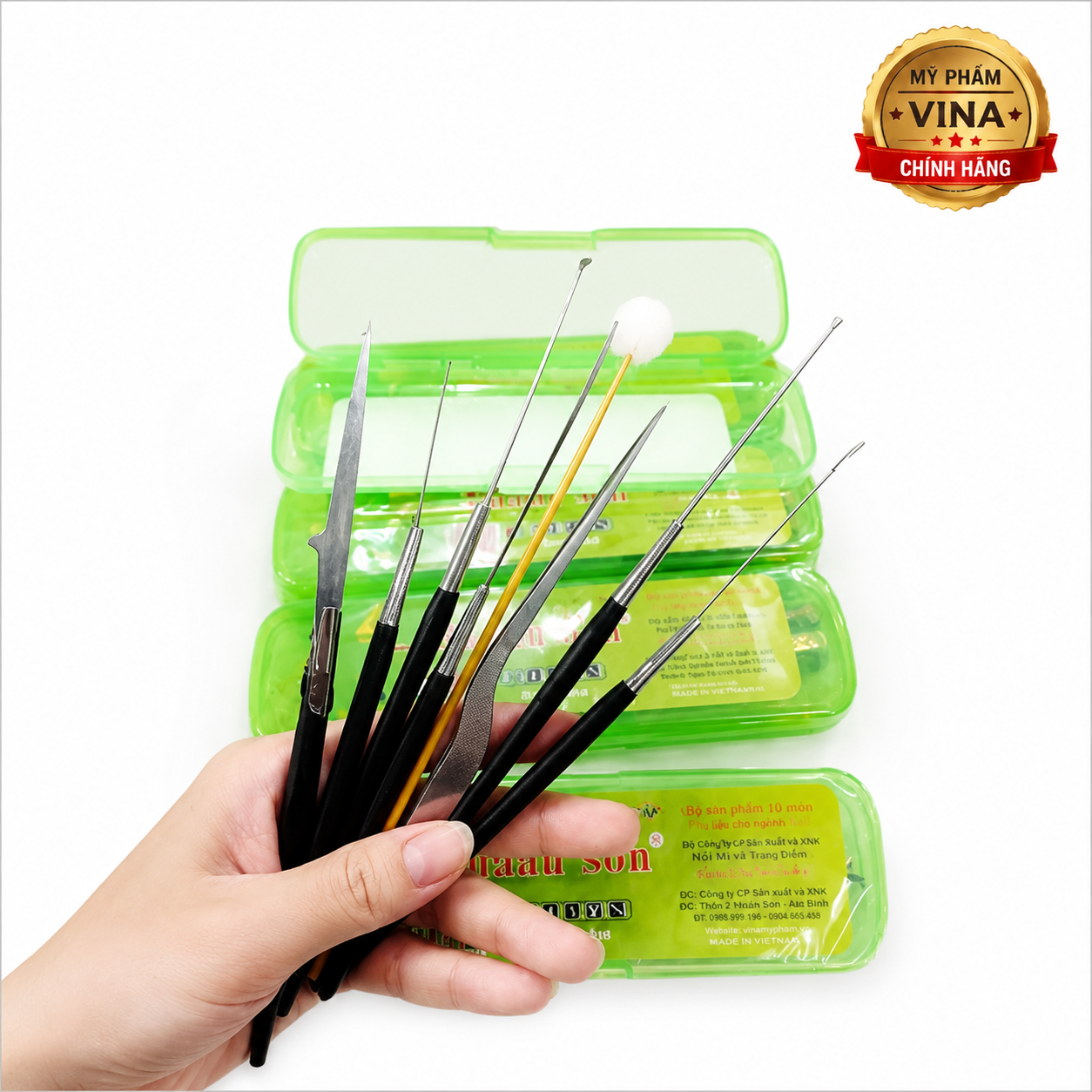 Bộ dụng cụ lấy ráy tai móc ráy tai Thanh Sơn 8 món kèm hộp nhựa 2
