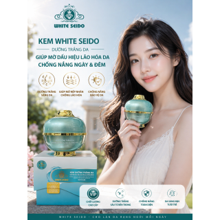 KEM WHITE SEIDO DƯỠNG TRẮNG NGỪA LÃO HÓA DA CHỐNG NẮNG NGÀY ĐÊM 16GR