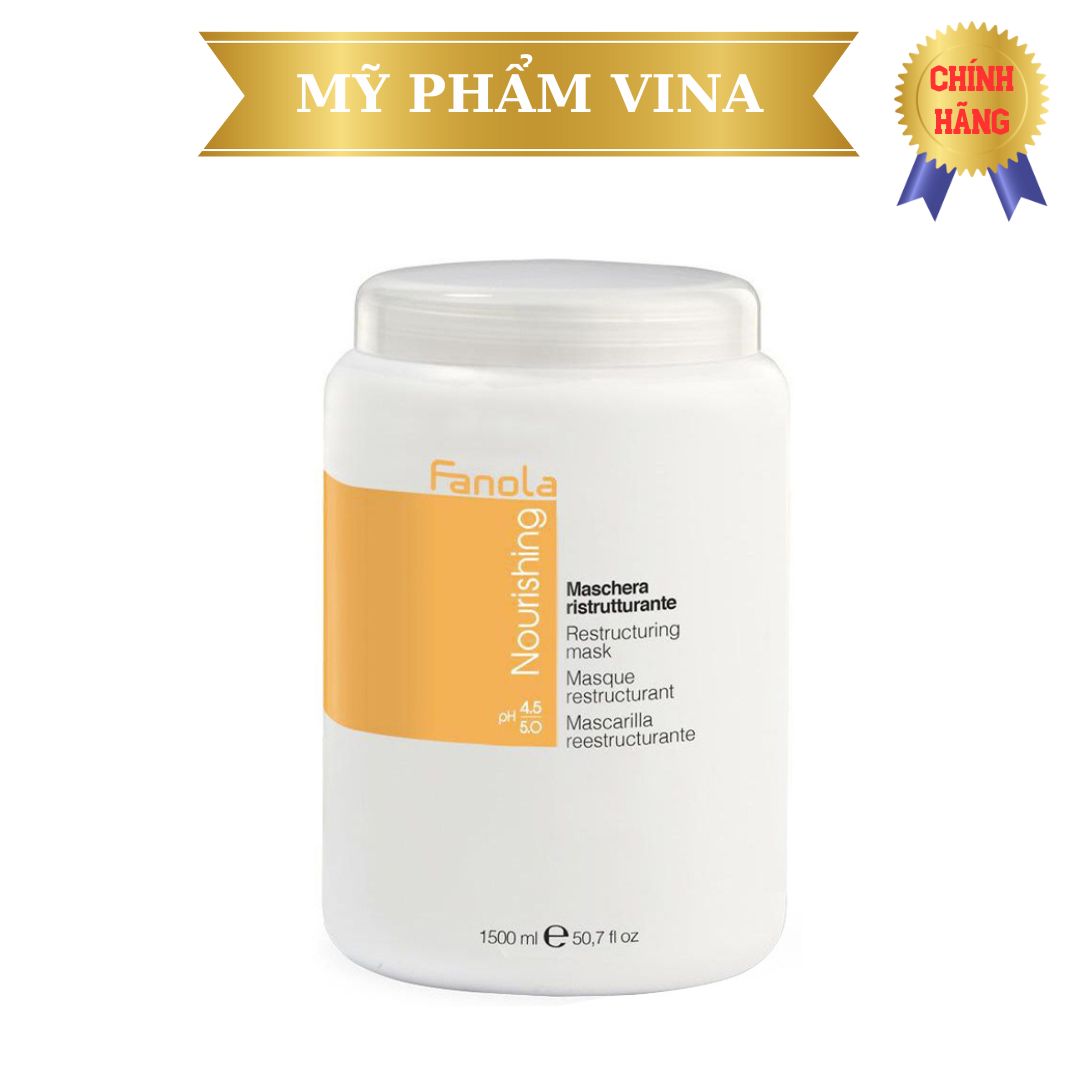 Hấp dầu Fanola Nutricare phục hồi tóc hư tổn 1500ml 1