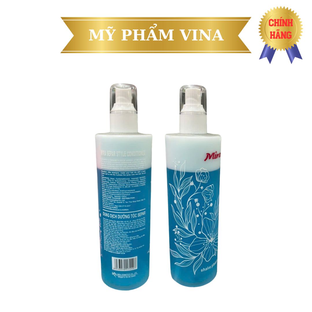 Xịt Dưỡng Tóc SEPAR Mira Hàn Quốc - MÀU XANH DÀNH CHO TÓC ẨM (Chai lớn 430ml) 2