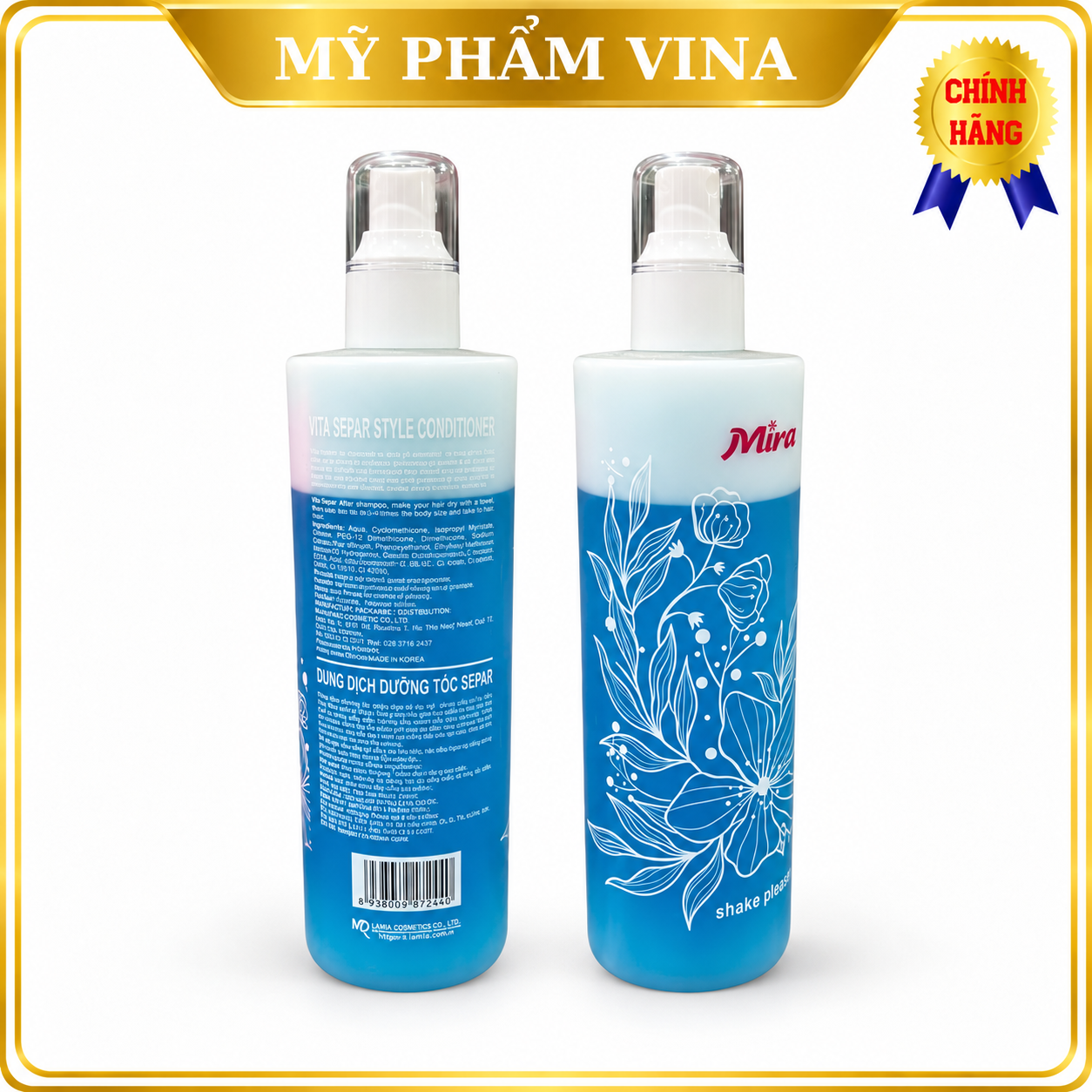 Xịt Dưỡng Tóc SEPAR Mira Hàn Quốc - MÀU XANH DÀNH CHO TÓC ẨM (Chai lớn 430ml) 2