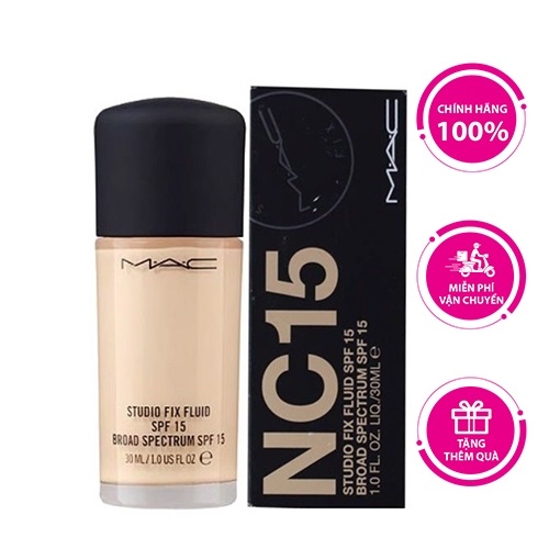 Kem Nền Kiềm Dầu MAC Studio Fix Fluid SPF 15 Fond De Teint SPF 15 30ml -  #NC15 1