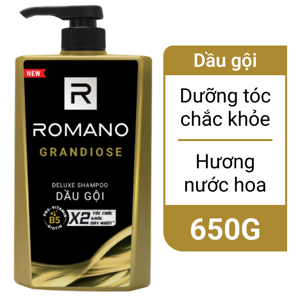 Dầu gội Romano Grandiose hương nước hoa 650g 2