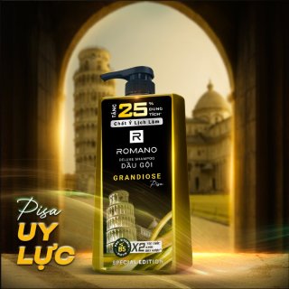 Dầu gội Romano Grandiose hương nước hoa 650g