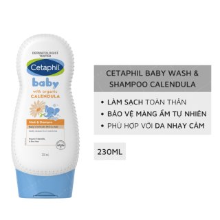 Sữa Tắm Gội Trẻ Em Cetaphil Baby Gentle Wash & Shampoo With Organic Calendula 230ml