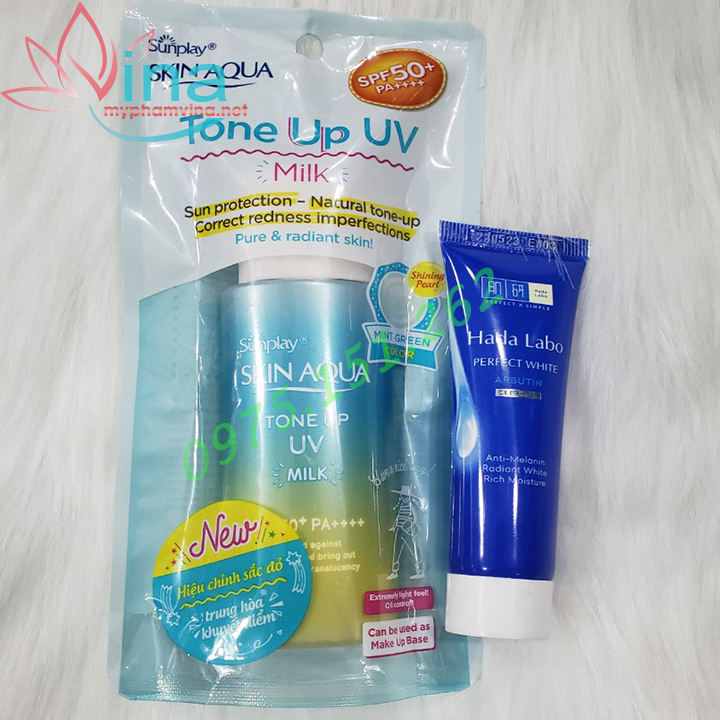 Sữa chống nắng Sunplay Skin Aqua Tone Up UV Milk Mint Green SPF50+, PA++++ 50ML 1