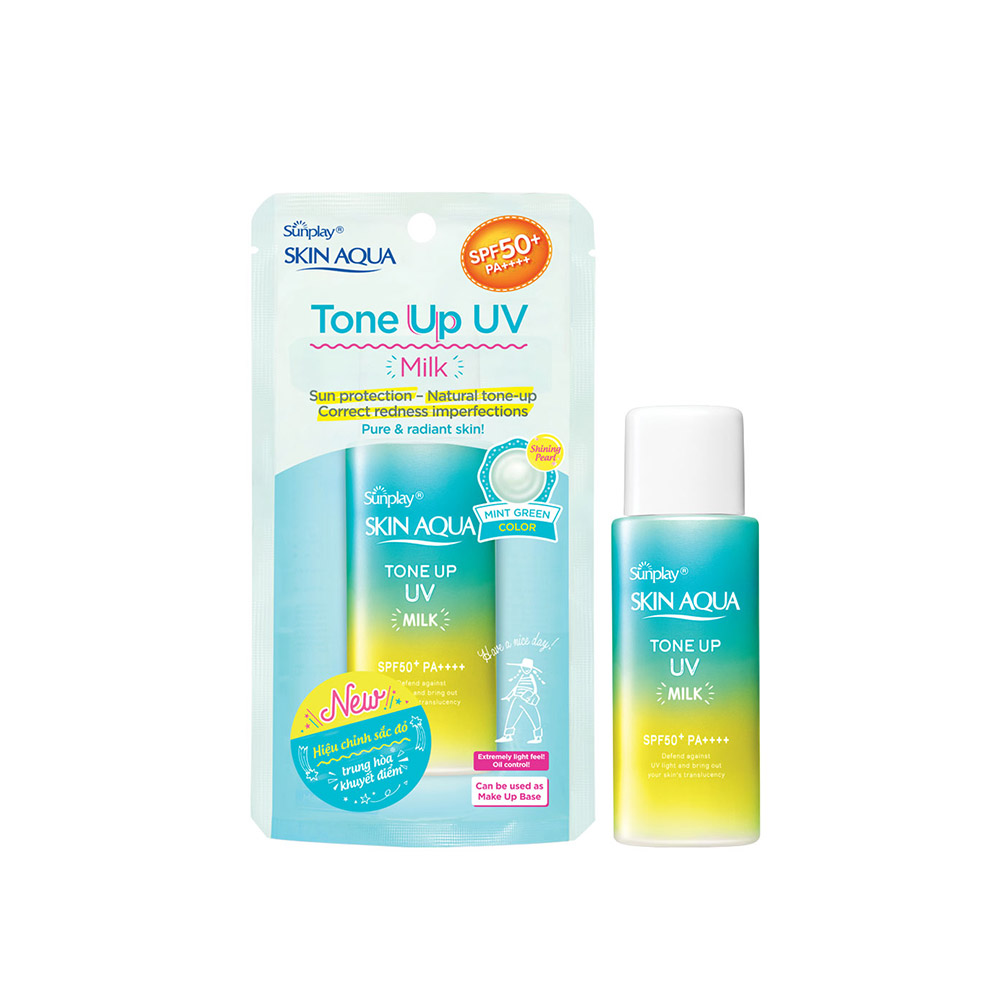 Sữa chống nắng Sunplay Skin Aqua Tone Up UV Milk Mint Green SPF50+, PA++++ 50ML (DATE04/2025) 1