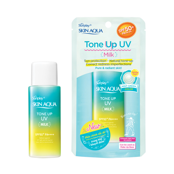 Sữa chống nắng Sunplay Skin Aqua Tone Up UV Milk Mint Green SPF50+, PA++++ 50ML (DATE04/2025) 2