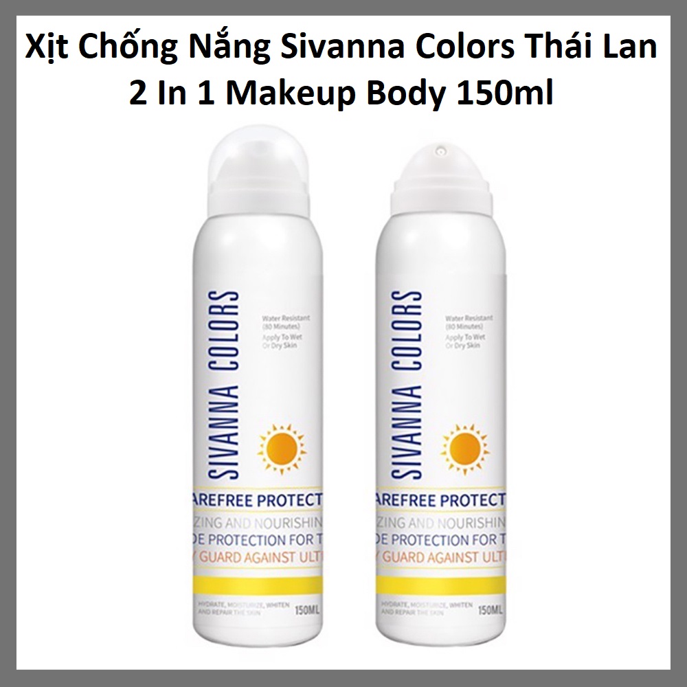 Xịt Chống Nắng Sivanna Colors Thái Lan 2 In 1 Makeup Body 150ml