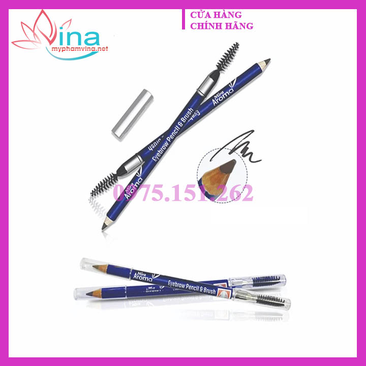 Chì Kẻ Mày Mira Aroma Eyebrow Pencil & Brush Deluxe 2