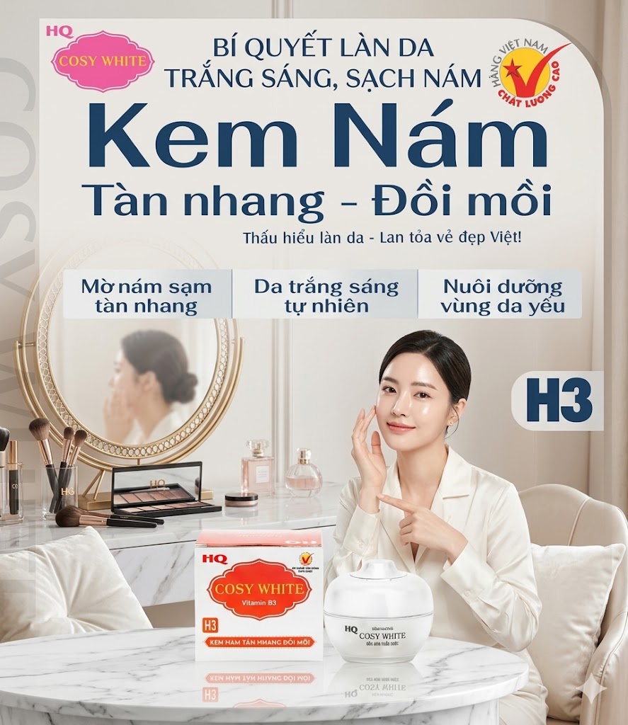 Kem HQ Cosy White H3 Nám Tàn Nhang Đồi Mồi 12gr 2