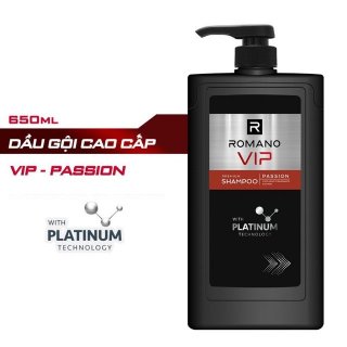 Dầu Gội Nước Hoa Cao Cấp Romano Vip Passion 650Gr