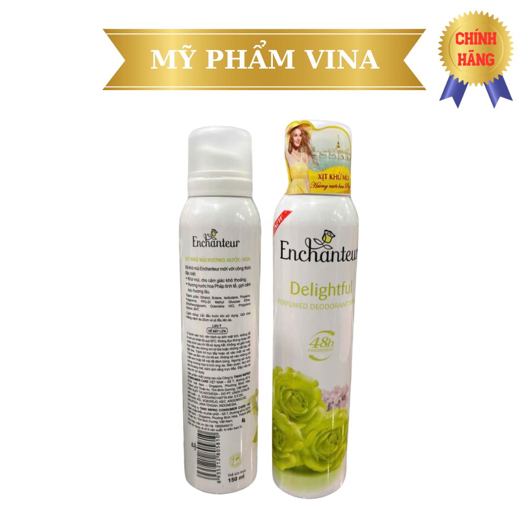 Xịt Khử Mùi Enchanteur Delightful 150ml 2