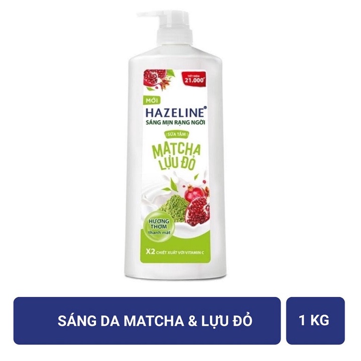 Sữa Tắm Hazeline Sáng Mịn Rạng Ngời Matcha & Lựu Đỏ 1kg (Mới 2022) 1