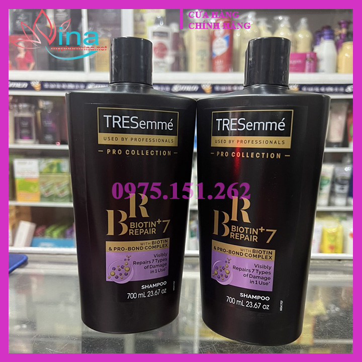 Dầu Gội TRESemme Repair & Protect 7 with Biotin 700ml Vào Nếp Suôn Mượt - Mỹ 2