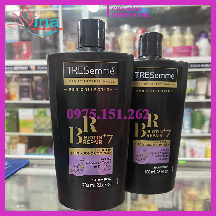 Dầu Gội TRESemme Repair & Protect 7 with Biotin 700ml Vào Nếp Suôn Mượt - Mỹ 1