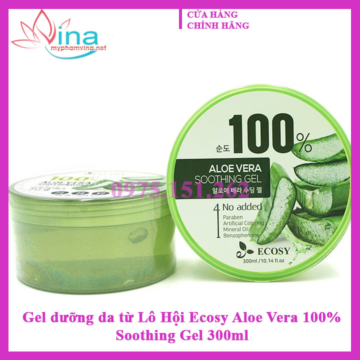 Gel Dưỡng Làm Dịu Da Ecosy 100% Aloe Vera Soothing 300ml 1