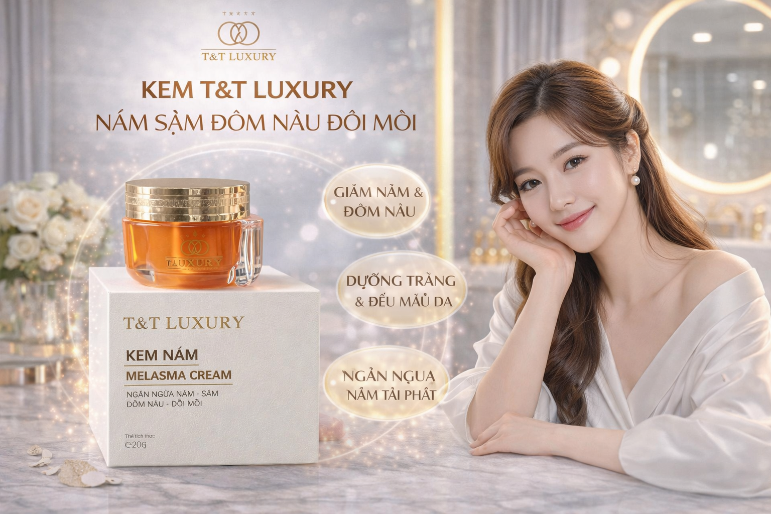 Kem T&T Luxury  sạch nám - sạm - đốm nâu - đồi mồi 20g 1