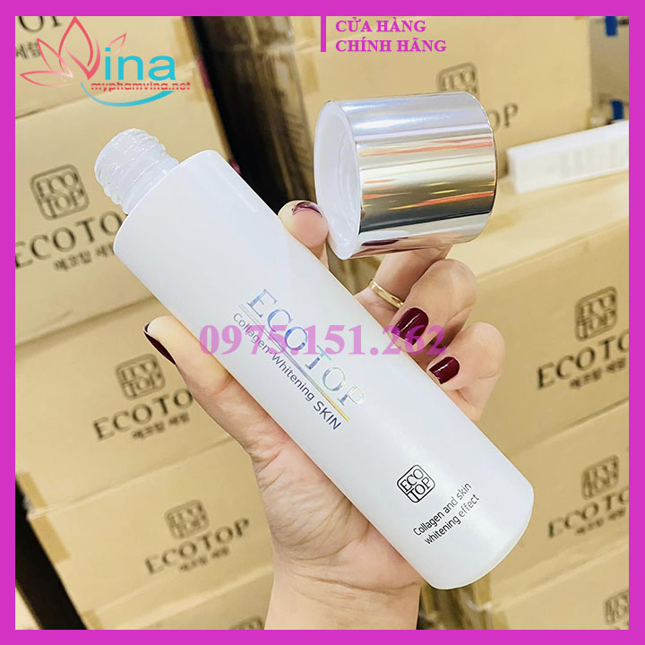 Nước hoa hồng EcoTop Collagen Whitening Skin dưỡng trắng da ngừa lão hoá 150ml 2