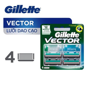 Lưỡi cạo râu Gillette Vector vĩ 4 cái 1