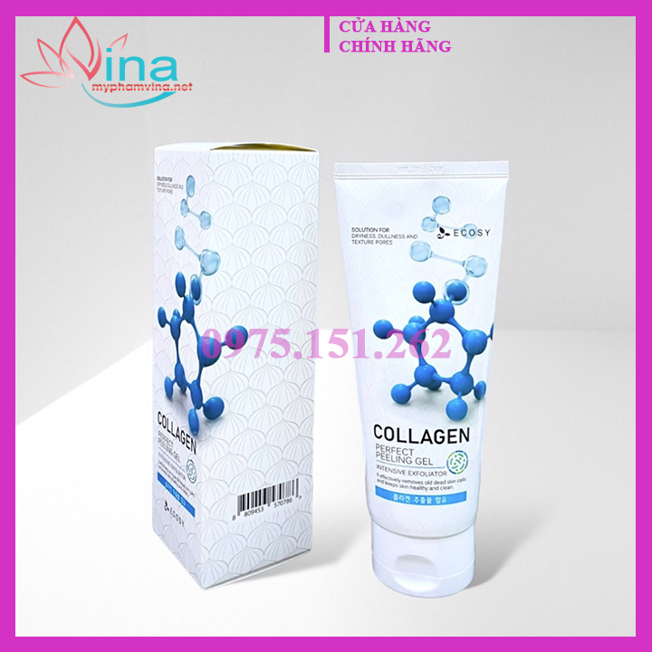 GEL TẨY TẾ BÀO CHẾT ECOSY COLLAGEN PERFECT PEELING 180ML - CHIẾT XUẤT TỪ COLLAGEN 2