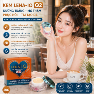 Kem LENA-IQ Q2  dưỡng trắng - Thâm - Giúp phục hồi - Tái tạo da - Nhăn da quầng mắt 20gr
