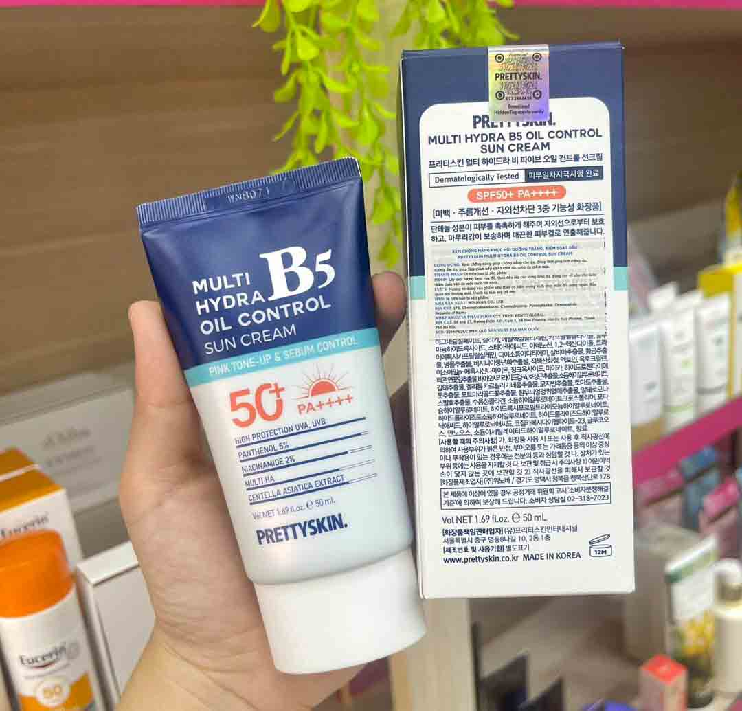 Kem Chống Nắng PrettySkin B5 Sun Cream SPF50+ PA++++ 50ml - da dầu 2