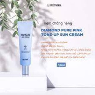 Kem Chống Nắng Nâng Tone Pretty Skin Diamond Pure Pink Tone Up Sun Cream SPF50+ PA++++ 50ML