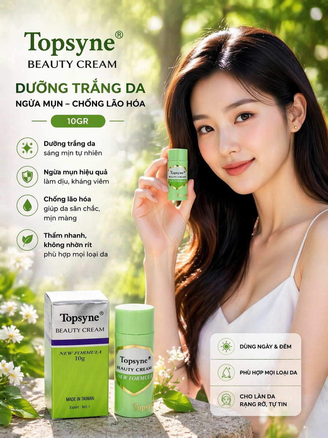 Kem dưỡng trắng da TOPSYNE 10gr - dạng ống 1