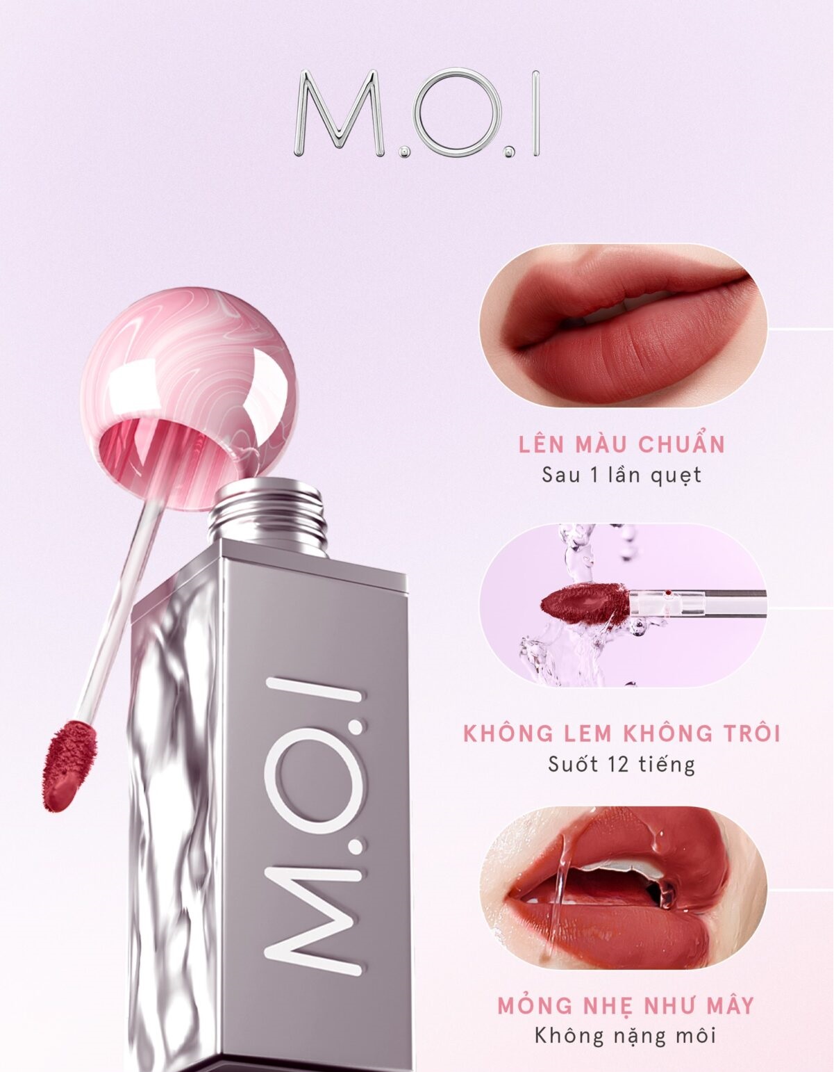 SON KEM LÌ M.O.I LOLLIPOPS No.6 – Raspberry – Cánh Hồng Khô - HỒ NGỌC HÀ 2