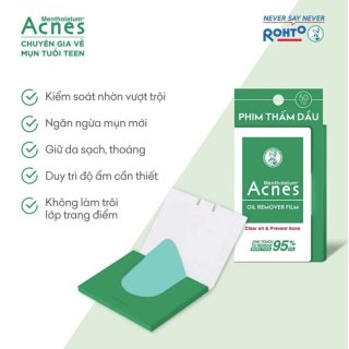 Phim thấm dầu Acnes Oil Remover Film (50 tờ/gói)