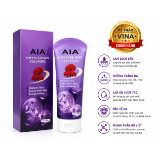 Sữa rửa mặt dưỡng trắng da  AIA - Linh Chi  100ml ( màu tím)