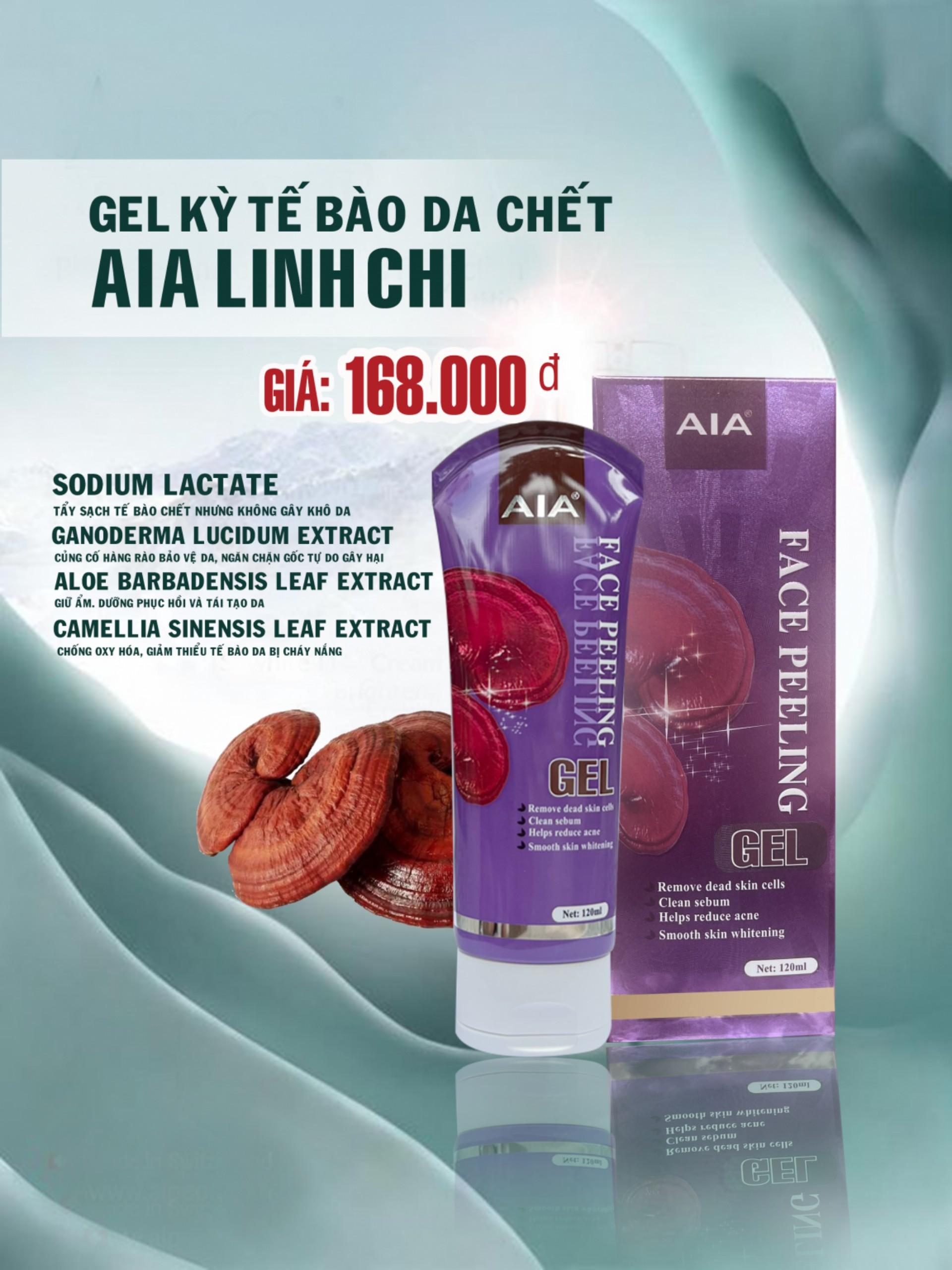 Gel Tẩy Tế Bào Chết Dành Cho Mặt AIA Linh Chi Đỏ 120ml ( màu tím) 1