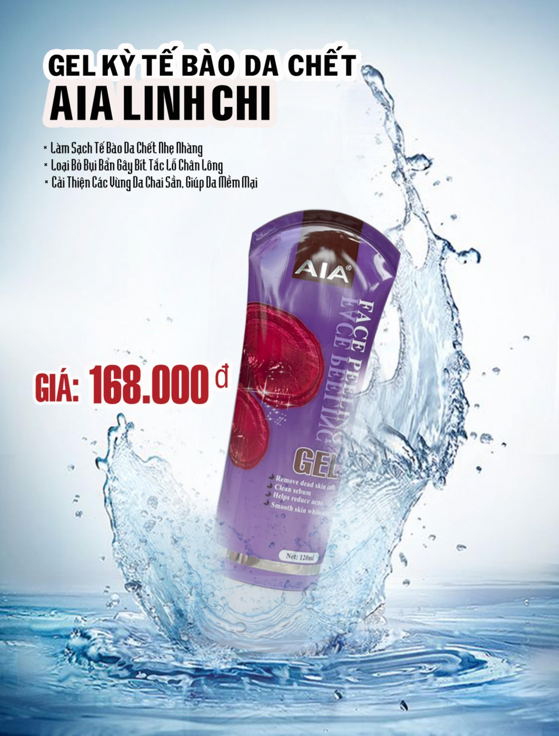 Gel Tẩy Tế Bào Chết Dành Cho Mặt AIA Linh Chi Đỏ 120ml ( màu tím) 2