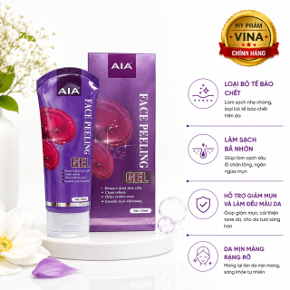 Gel Tẩy Tế Bào Chết Dành Cho Mặt AIA Linh Chi Đỏ 120ml ( màu tím)