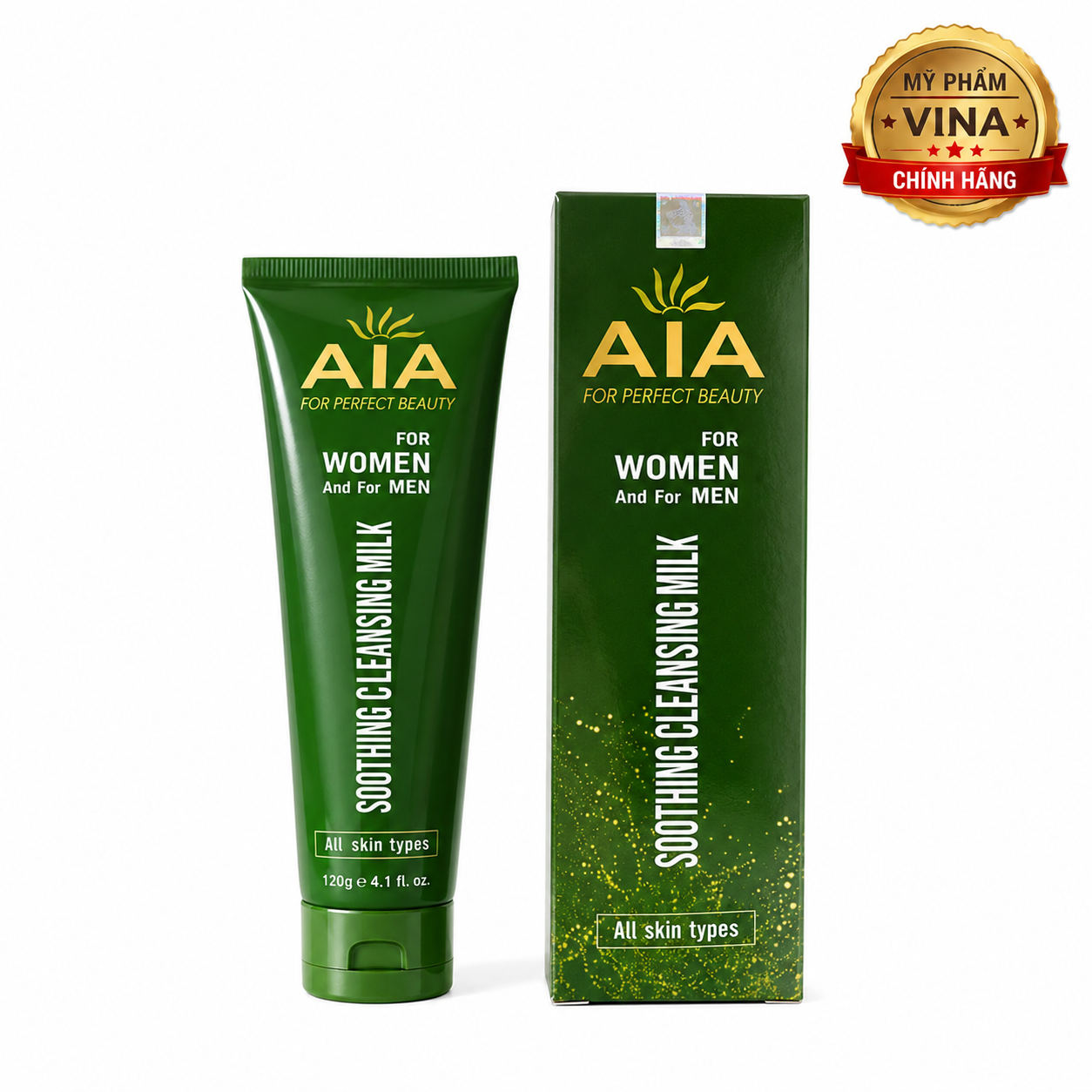 Sữa rửa mặt  giảm mụn dùng cho Nam AIA Soothing Cleansing Milk 120ml 1