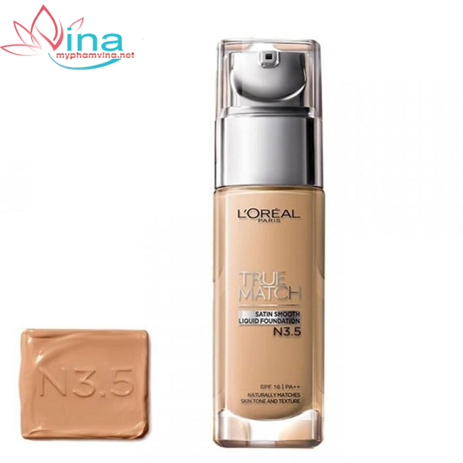 KEM NỀN DƯỠNG ẨM LOREAL TRUE MATCH LIQUID FOUNDATION N3.5 30ML 2