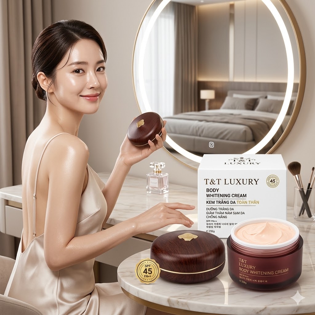 Kem dưỡng trắng da toàn thân T&T Luxury - giảm thâm nám sạm da toàn thân 170g