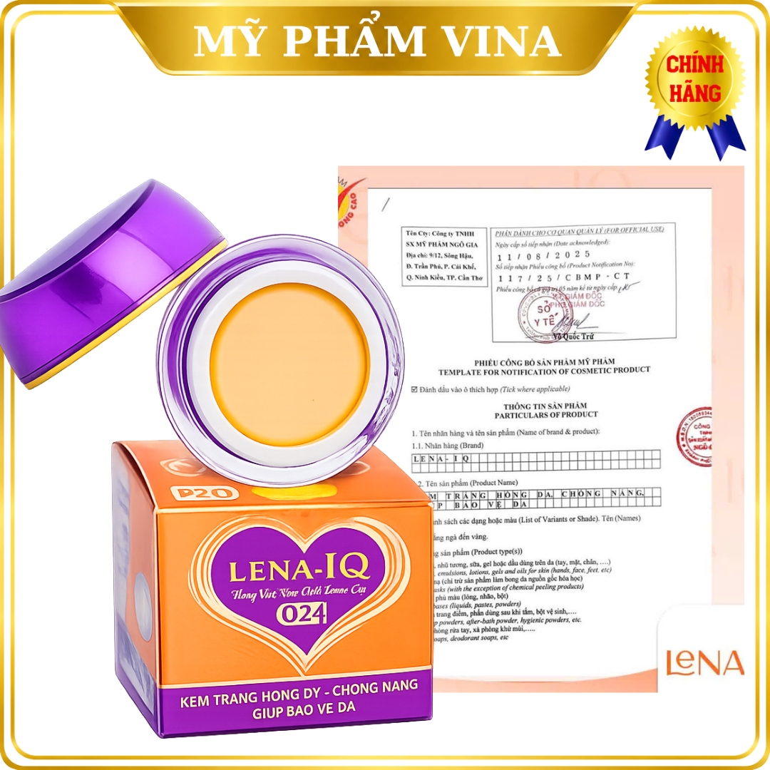 Kem LENA-IQ Q24 Trắng Hồng Da - Chống Nắng - Bảo Vệ Da Mặt - Ngăn Ngừa Lão Hóa10g 1