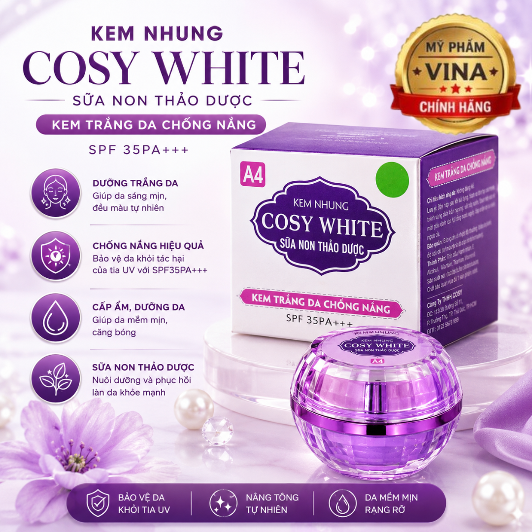 Kem Cosy White A4 dưỡng trắng da chống nắng 20gr 1