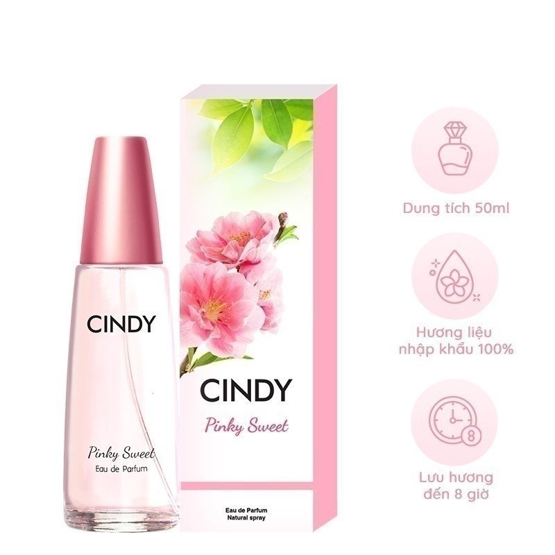 Nước hoa nữ Cindy Pinky Sweet mùi hương ngọt ngào trẻ trung 50ml 1