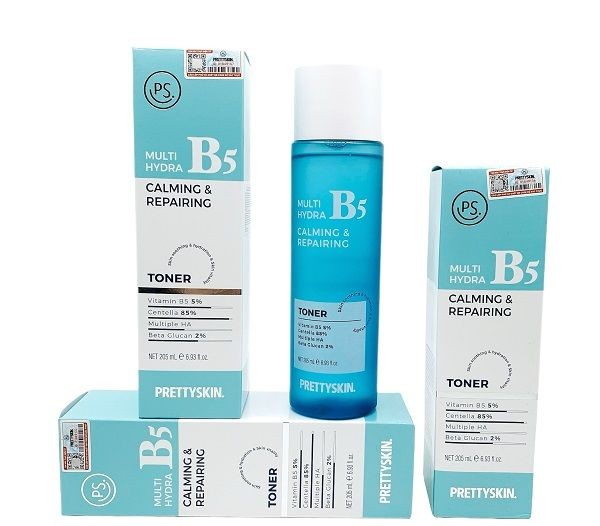 Nước hoa hồng Pretty Skin Multi Hydra B5 Calming & Repairing Toner 205ml - Giúp cấp ẩm phục hồi da 2
